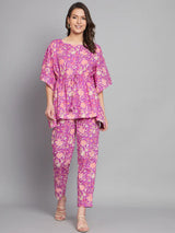 Floral Printed Kaftan Co-Ord Set