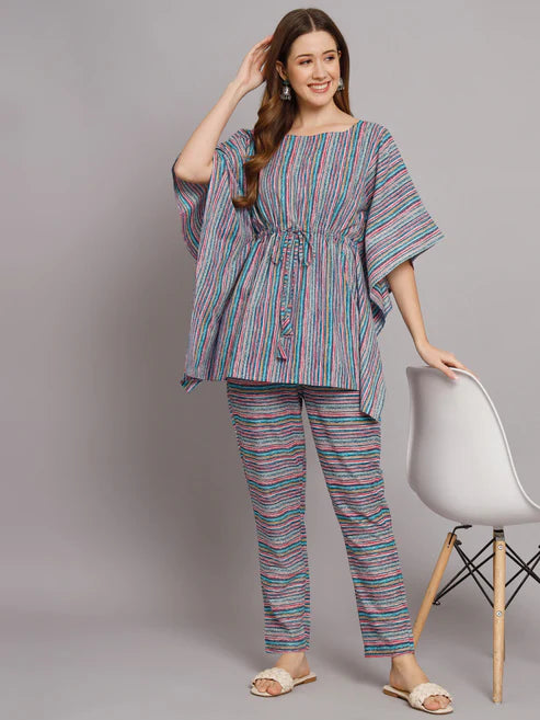 Lining Printed Kaftan Co-Ord Set