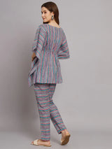 Lining Printed Kaftan Co-Ord Set