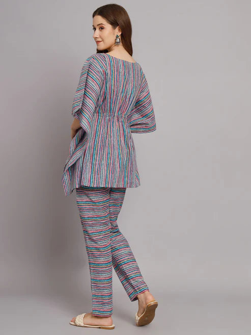 Lining Printed Kaftan Co-Ord Set