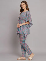 Lining Printed Kaftan Co-Ord Set