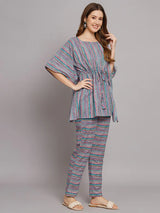 Lining Printed Kaftan Co-Ord Set