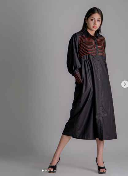 The Linear Shirt Dress